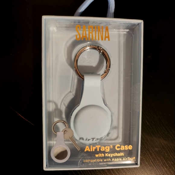 Sarina Other - Apple Air Tag Case w/Keychain Blue